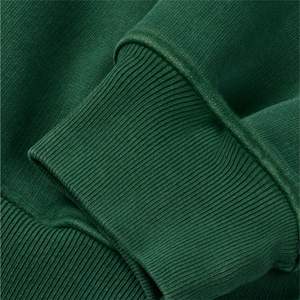 เสื้อสเวตเชิ้ตแขนยาวคอวีทรงหลวมสีเขียวเข้มสำหรับผู้ชาย  ผ้าฟลีซ  รับทำโลโก้ตามสั่ง  OEM ODM ขายส่งเสื้อผ้า - Product Image 5
