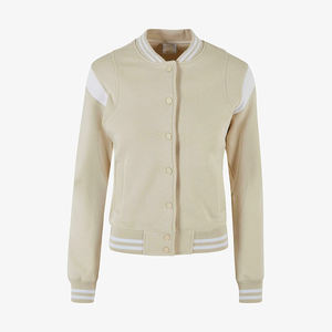 Nouvelle veste varsity pour femmes 2026 avec un look classique et une finition côtelée, veste bomber varsity pour femmes - Product Image 5