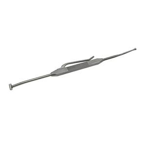 Dépresseur scléral double extrémité manuel en acier inoxydable pour microchirurgie ophtalmique et ORL - Product Image 1