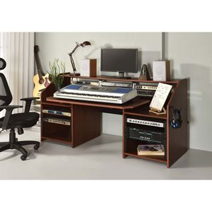 Bureau d'ordinateur rectangulaire Cherry avec 2 compartiments ouverts - Product Image 2