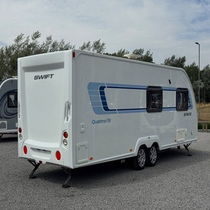 Luxurious Modern Caravan <b>Camping</b> Trailer with 15 Foot <b>Single</b> Axle Frame 4 Stabilizer Jacks Queen Size <b>Bed</b> Waterproof Design - Product Image 5
