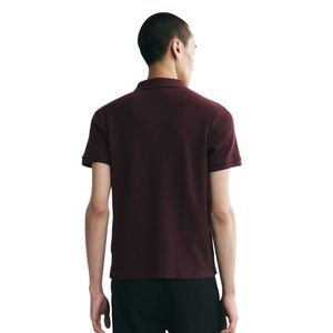 Polo en maille gaufrée ajusté pour homme, en coton premium texturé, manches courtes, tenue décontractée, fabricant OEM ODM sur mesure - Product Image 2