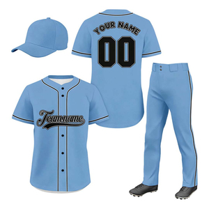 Custom Plain <b>Baseball</b> Jersey Set Name Number Shorts Pant <b>Cap</b>-100% Polyester Heat-Transfer Printing Unisex Adult Team Uniform - Product Image 4
