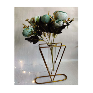 Vase à fleurs en métal élégant fait à la main centre de table décoratif en aluminium pour fleurs fraîches arrangements artificiels décor à la maison moderne - Product Image 6