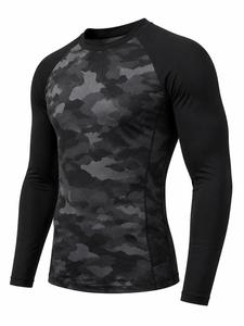 Chemises de protection anti-UV pour hommes à manches longues en spandex écologique imprimées sur mesure - Séchage rapide, respirantes, sans couture, sportives, service OEM - Product Image 2