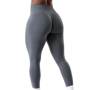 Leggings Deportivos de Cintura Media para Mujer, Sin Costuras, con Efecto Scrunch, Alta Elasticidad, para Yoga, Gimnasio, Fitness, Control de Abdomen, Ropa Deportiva, Uso Diario - Product Image 3