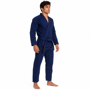 Kimono de Jiu-Jitsu Brésilien Noir Premium avec Ceinture 100% Coton pour Entraînement Professionnel et Compétition - Product Image 4