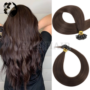 Extensiones de queratina de punta en U súper doble estirada de alta calidad, todos los colores, blanqueamiento teñido, extensiones de cabello humano vietnamita con permanente - Product Image 1