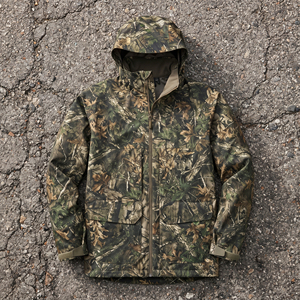 <b>Men's</b> Camouflage Hunting Jacket Zipper Closure Windproof Hood Polyester Hunting Jacket <b>Mens</b> Pockets Hunting Jackets <b>Men</b> - Product Image 1