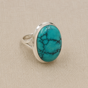 Top Quality Tibetan <b>Turquoise</b> Gemstone <b>Ring</b> 925 Sterling Silver Rose Gold & Yellow Gold Plated Handmade Statement Jewelry Her - Product Image 4