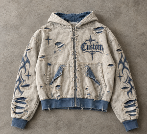 Fabricant de sweats à capuche à faible MOQ utilisant des sweats à capuche zippés en molleton 500 g/m² personnalisés avec impression en relief personnalisée aux États-Unis. - Product Image 6