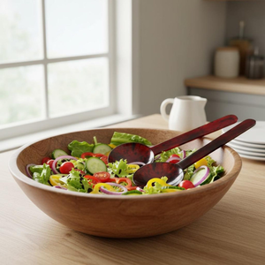 Ensemble d'ustensiles à salade en résine avec bol de service et cuillères à salade, compatible lave-vaisselle, qualité supérieure - Product Image 6