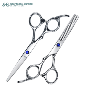Ensemble de ciseaux professionnels pour droitiers en acier inoxydable tranchant avec 30 dents pour les ciseaux de barbier et la coupe de cheveux en salon de beauté - Product Image 4