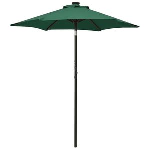 Ombrellone da Giardino in Poliestere e Alluminio Verde e Grigio Scuro per Uso in Spiaggia - Product Image 1