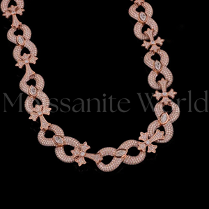 Eco Friendly <b>925</b> <b>Silver</b> Moissanite Cuban <b>Chain</b> <b>Mens</b> Hip Hop Necklace with Iced Links Available At Competitive Price - Product Image 2