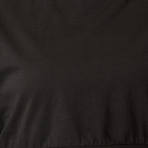 Women's Black <b>Cropped</b> Long Sleeve T-Shirt With Rhinestone Decoration O-Neck Knitted Casual <b>Top</b> - Product Image 5