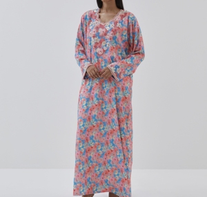 Best Selling Kaftan Abaya Handmade Turkish Floor Length Long Sleeve V Neck Polyester Regular Fit Casual Evening Party Flared - Product Image 4