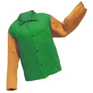 Chaqueta de Soldador Industrial de Cuero Vacuno Azul Rey, Resistente al Fuego y al Calor, Nivel 500C-1000C - Product Image 3