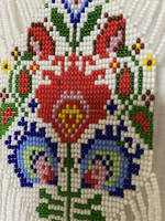 Collier de perles de verre de luxe avec broderie complexe Bijoux faits à la main parfaits pour améliorer toute tenue spéciale
