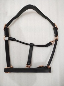 High on Demand Green <b>Crystal</b> & black Padding For Leather Horse Halter With Brass Fitting Available At Reasonable Price - Product Image 2
