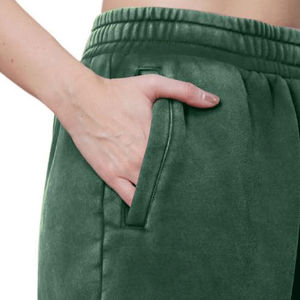 Pantalones de chándal de invierno para mujer al por mayor, de encaje, de forro polar, de corte holgado, de pierna ancha, joggers de tela suave, estilo casual urbano, primavera - Product Image 2