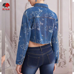 Ryan Pro Gear <b>Customized</b> <b>Denim</b> <b>Jacket</b> For Women Breathable and Comfortable Fabric with <b>Customized</b> Logo OEM Design - Product Image 2