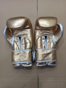 Professional No Boxing No Life Premium Cowhide Leather Customizable Lightweight Adjustable <b>Wrist</b> <b>Strap</b> Hook & Loop Boxing Gloves - Product Image 4