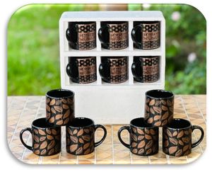แก้วกาแฟเซรามิกสีดำขนาด 15 ออนซ์ ปรับแต่งได้ พร้อมลายพิมพ์สีทองขาว สำหรับเป็นของขวัญส่วนตัว - Product Image 4