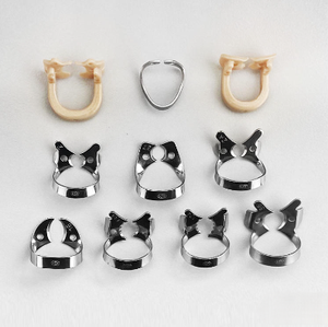 Kit de perforadores manuales de dique de goma de acero para ortodoncia con abrazaderas, instrumentos quirúrgicos - Product Image 1