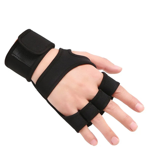 High Quality Durable Adjustable Half <b>Finger</b> Custom Workout Fitness Sports Gym Gloves with Wrist <b>Strap</b> Half <b>Finger</b> Glove - Product Image 2