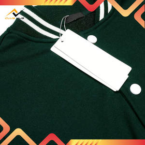 Veste universitaire en laine et coton de haute qualité pour homme, logo brodé personnalisé, col montant, bomber d'hiver - Product Image 4