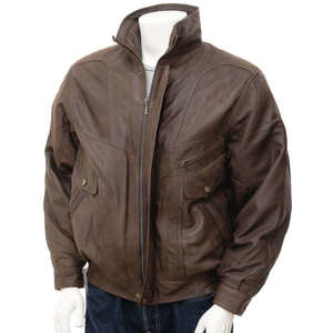 Nouvelle collection 2026 : Blouson aviateur en cuir pour homme, design urbain, logo personnalisé, haute qualité, vintage, manches longues, idéal pour l'hiver - Product Image 1