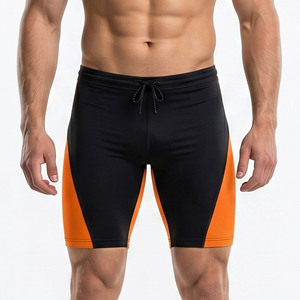 Men Drawstring Waist <b>Compression</b> <b>Shorts</b> Gym Trainer Slim Fit <b>Short</b> Pant Men Sportswear High Support Base Layer <b>Shorts</b> - Product Image 1