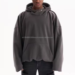 Sweat-shirt à capuche streetwear lourd, design personnalisé, fabricants de sweats en molleton français, sweats en coton pour hommes - Product Image 2