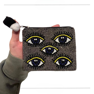 Luxury Eye Design Beaded Clutch <b>Bag</b> Durable Magnetic Closure Purse Party Evening Handbag Custom Designer <b>Gift</b> Women Girls - Product Image 1