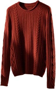 Women's Cream <b>Cable</b> Knit Pullover Sweater Crew Neck Long Sleeve Winter Knitted Sweater Anti-Pilling Solid Color Regular Fit - Product Image 2