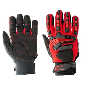 Heavy Duty Impact <b>Gloves</b> Anti-Cut Mechanical <b>Gloves</b> Made of Nitrile Adjustable Wristlet Cuff for Oilfield Safety Impact Level 3 - Product Image 1