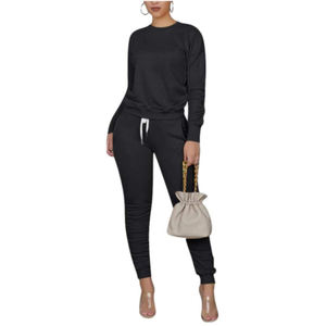 Conjunto Deportivo de 2 Piezas: Top Corto Informal de Verano con Capucha, Encaje y Botones, y Pantalones Deportivos con Cordón - Product Image 6