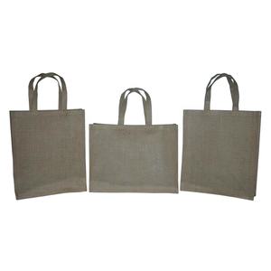 Sac fourre-tout à la mode à poignée automatique en tissu de toile de jute uni Jute PP laminé sac en toile de jute écologique biodégradable - Product Image 1