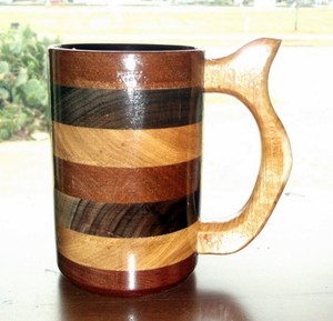 Jarra de Cerveza de Madera Vintage, 100% Segura para Alimentos, Hecha a Mano, de Madera Natural, Vajilla Sostenible, Regalo de Recuerdo - Product Image 1