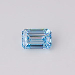 Diamant de laboratoire IGI certifié, taille émeraude, bleu vif fantaisie, 5 carats, qualité VS1 VVS2, pour joaillerie fine - Product Image 3