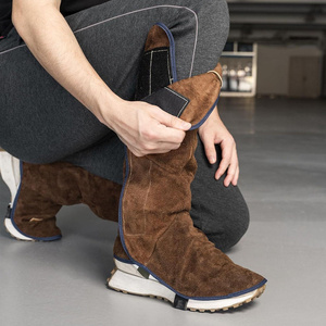 Guêtres de soudage en cuir de vachette fendu, résistantes à la chaleur et à l'abrasion, protections de sécurité pour les pieds - Product Image 6