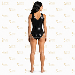 Justaucorps de danse sportif pour femme, imprimé numérique, en nylon et élasthanne, tissu doux, taille élastique, sans manches, pour l'entraînement - Product Image 4