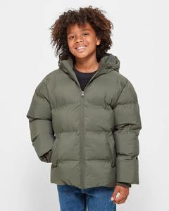 Veste matelassée personnalisée pour enfants, douce, 100% polyester, avec col montant, capuche, imperméable et coupe-vent pour l'hiver - Product Image 5