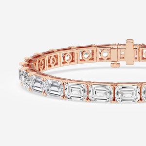 Bracelet tennis émeraude et diamant de laboratoire 25 carats (7 pouces) – Bijou de luxe étincelant pour femme - Product Image 2