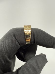 Round Brilliant Cut E Color Synthetic Diamond <b>Ring</b> <b>For</b> <b>Men</b> Luxury Gold Plated IGI Certified 10k 14k 18k Purity 9.5mm Width Item - Product Image 3