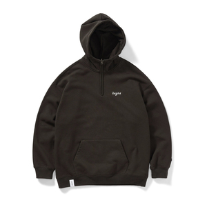 Light <b>Grey</b> Half Zip Hoodie Unisex Casual <b>Sweatshirt</b> with Kangaroo Pocket 100% Cotton Lined Custom Print Eco-Friendly - Product Image 4