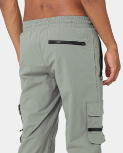 Athletic Nylon Cargo Jogger Pants for Men Lightweight Utility <b>Trousers</b> Zipper Pocket <b>Drawstring</b> Waist Manufacturing Supplier - Product Image 5