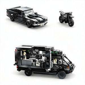 2135 piezas de bloques de construcción clásicos de autocaravana y coche deportivo con remolque, modelo MOC, juguete educativo para niños, regalo de cumpleaños - Product Image 1