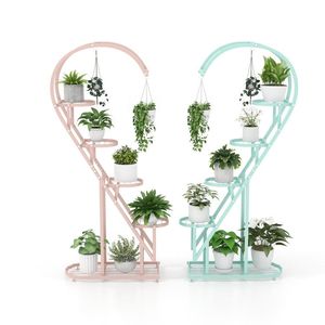 Support de plante en métal à 5 niveaux avec crochet de suspension pour plusieurs plantes d'intérieur et pots de fleurs - Product Image 1